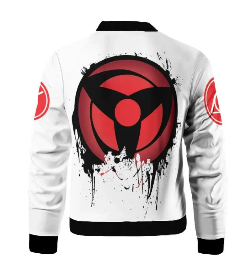 Naruto Anime Akatsuki Cosplay Casual Jacket New Autumn and Winter 3D Embroidery Zipper Sports Coat High Quality Jacke for Men