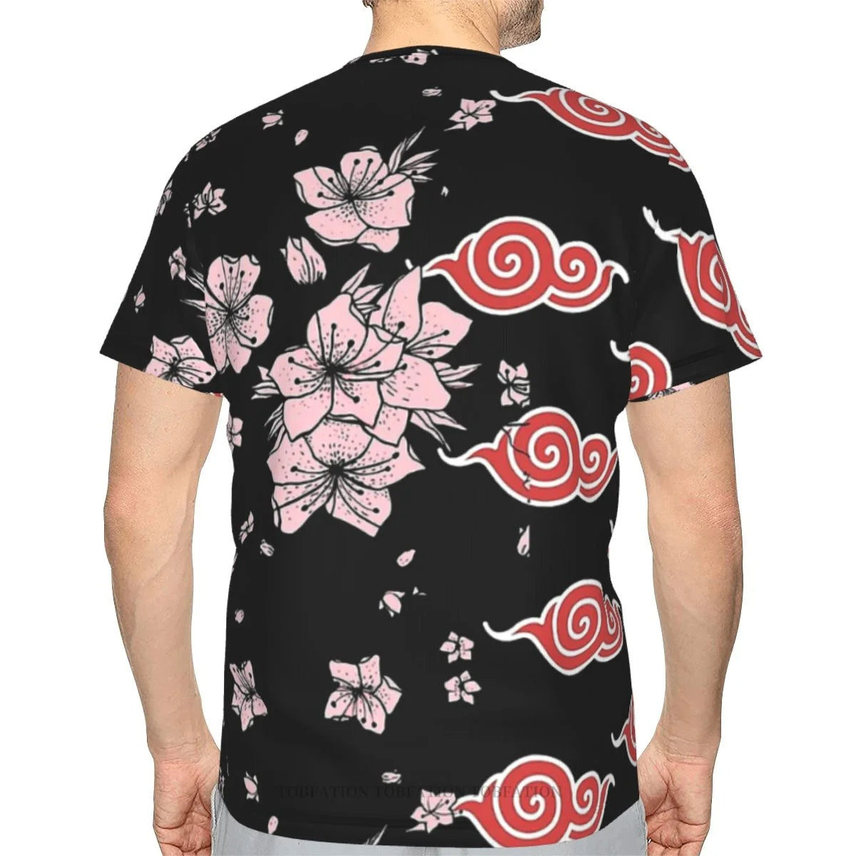 Akatsuki Alt Cloud & Sakura Flowers T-shirt