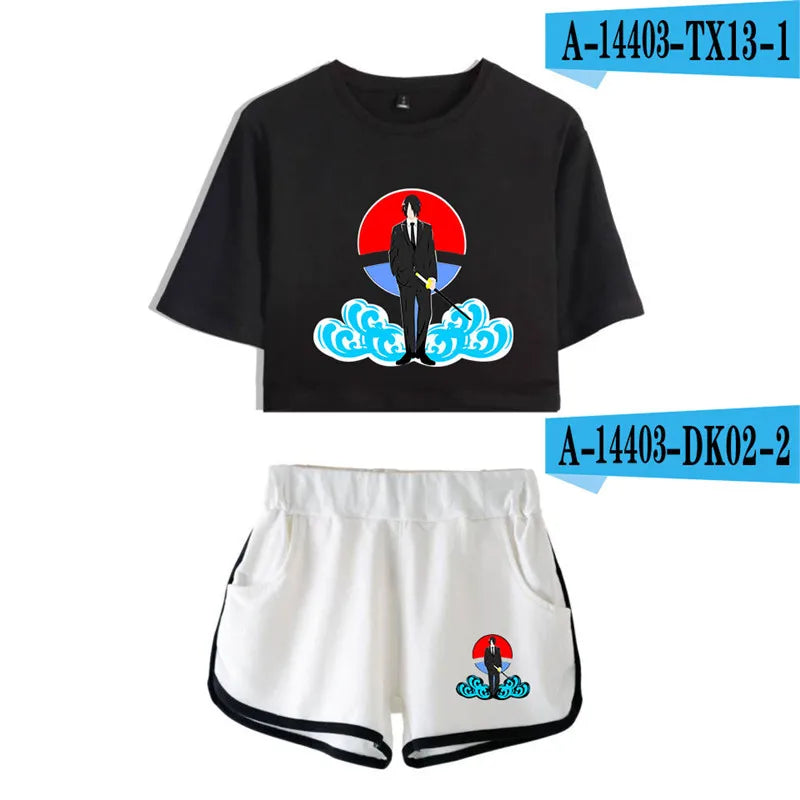 Cosplay Shirt Costume   Anime T shirt Tees Uzumaki Akatsuki Haruno Sakura Sport Suit Shorts Disfraz Clothes T-shirt